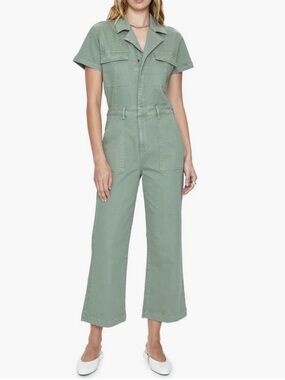 Pistola Mackenna Short Sleeve Flare Jumpsuit in Colonel Size Medium